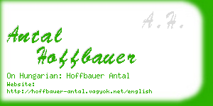 antal hoffbauer business card